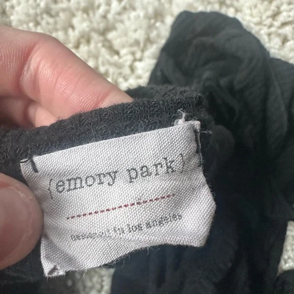 Emory Park knitted collar bone vintage frilly long bell sleeve crop bell… - Picture 4 of 5